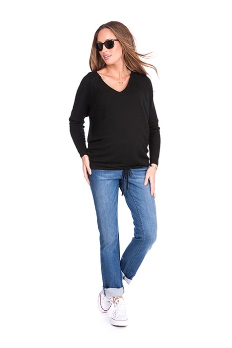 CROPPED MATERNITY JACKET BLACK 1