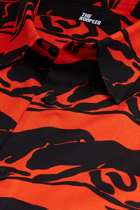 CHEMISE A MANCHES COURTE ET COL CLASSIQUE IMPRIMEE BLACK - R 2