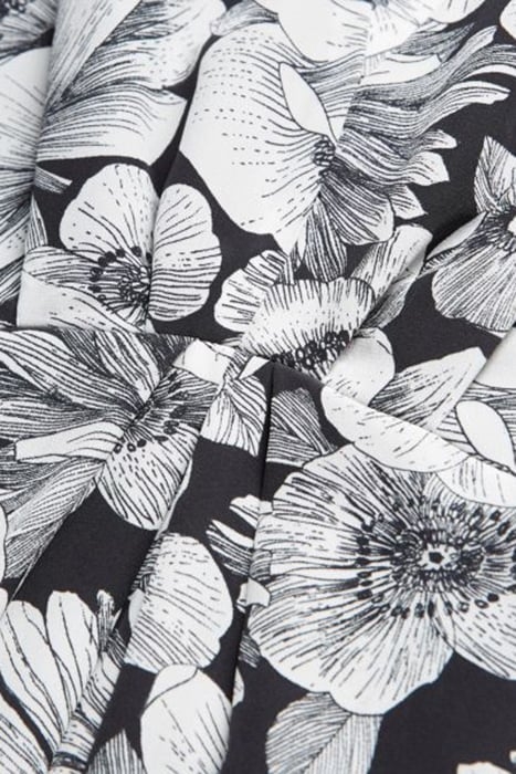 ROBE LONGUE EN ROMANTIC GARDEN BLACK WHITE 5