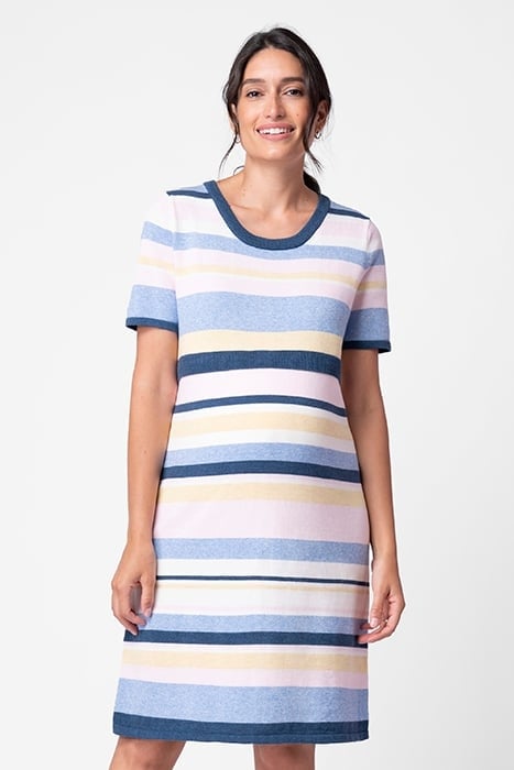 MATERNITY STRIPE KNIT DRESS MULTI 1