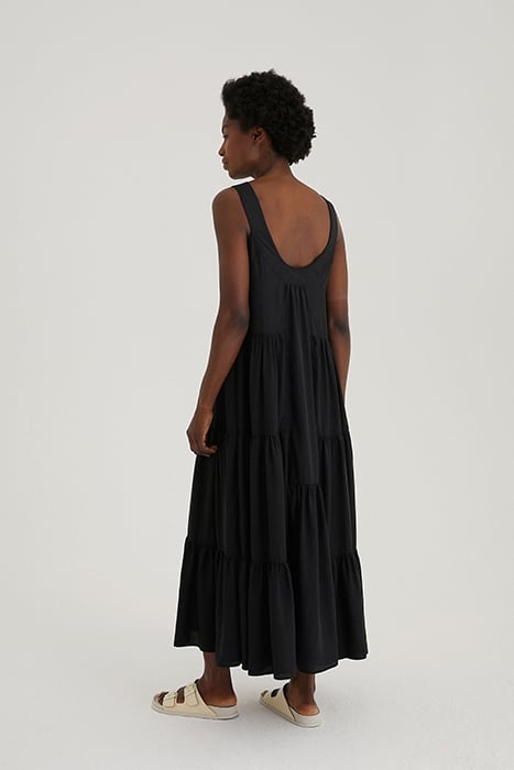 TIERED SUMMER DRESS BLACK 3