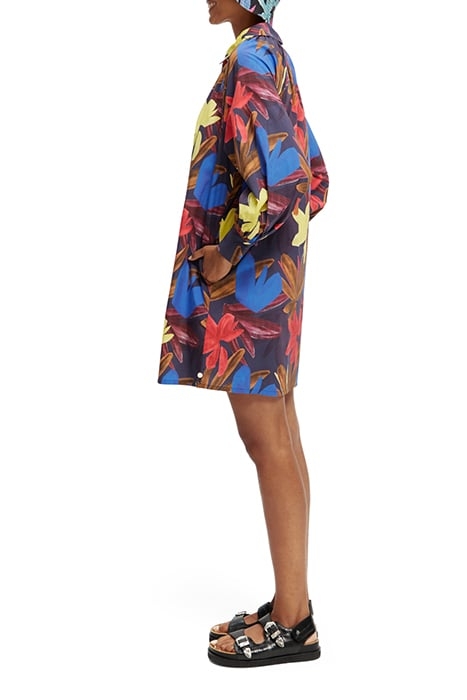 PRINTED SHIRT DRESS IN ORGANIC COTTON FLOWER CAMO 6