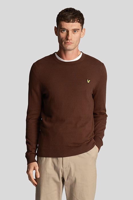 COTTON MERINO CREW JUMPER SEDIMENT 1