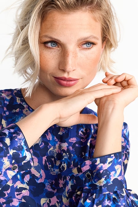 PRINTED MIDI DRESS MIDNIGHT BLUE 4