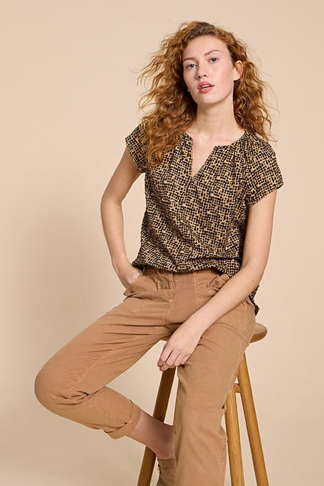 KERI COTTON TOP BLACK PRINTED 1