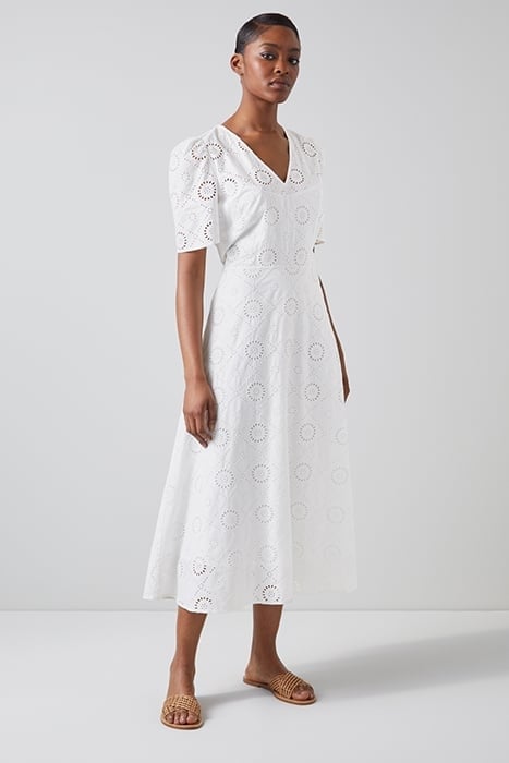 DR JANE BRODERIE DRESS WHITE 4