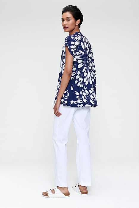 PRINTED RELAXED TOP ROYAL BLUE 3