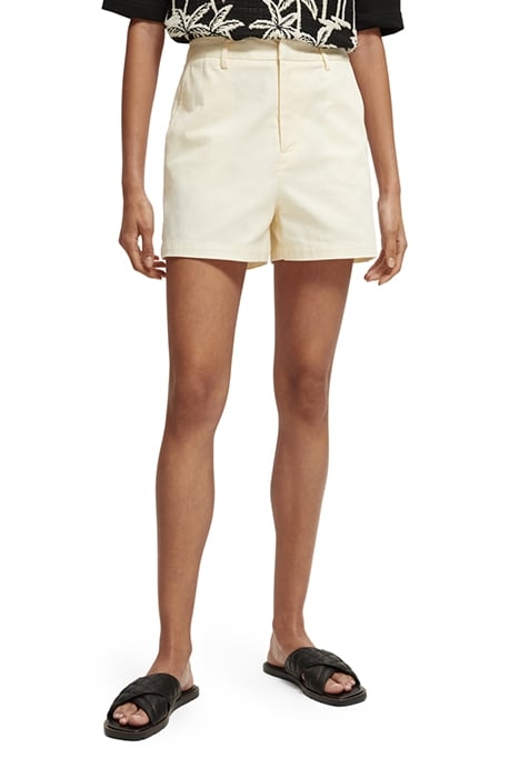 ABOTT CHINO ORGANIC COTTON TWILL SHORT VANILLA 1