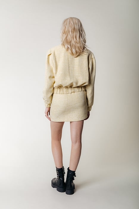 TRISTA BOUCLE HIGH WAIST SKIRT LIGHT YELLOW 2