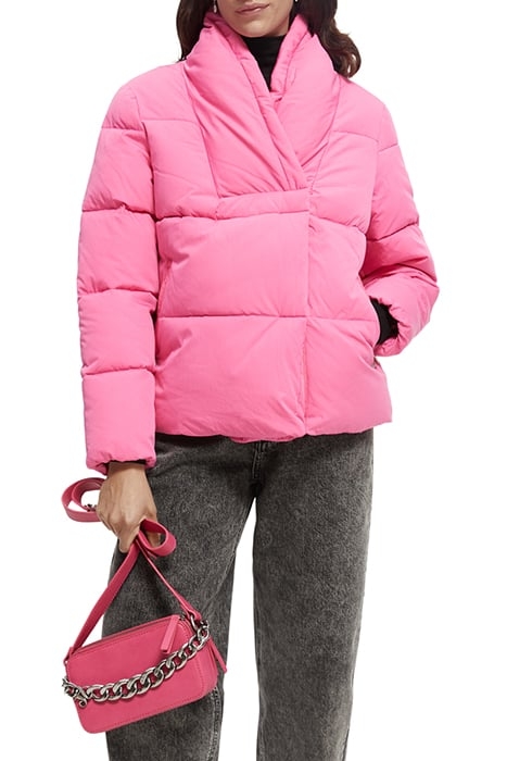 ASYMMETRIC CLOSURE PUFFER COAT WITH REPREVE® FILLING SOFT RO 1