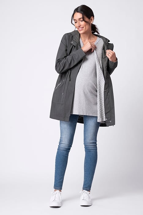 MATERNITY UTILITY JACKET KHAKI 4