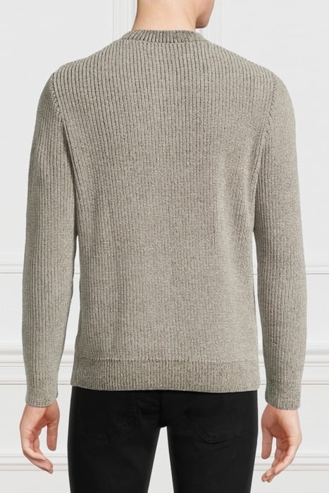 RIBBED CHENILLE MOSSY SWEATER GREEN 2