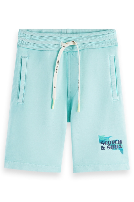 BOYS GARMENT DYED RIB DETAIL SWEAT SHORTS IN ORGANIC COTTON 4