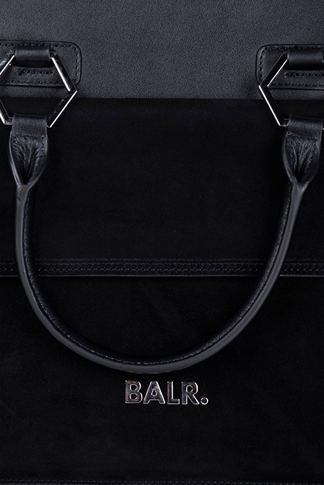 UNISEX SORRENTO LEATHER BRIEFCASE JET BLACK 5