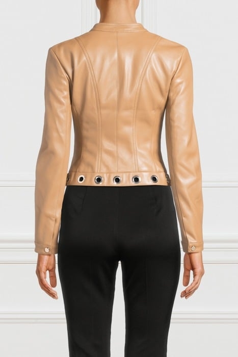 RORY BIKER JACKET SAHARA TRIP LEATHER & MULTI 2