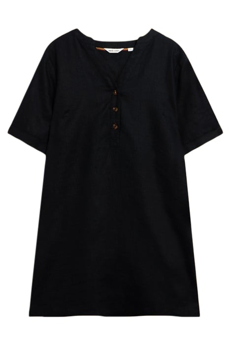 LINA LINEN TUNIC PURE BLACK 3