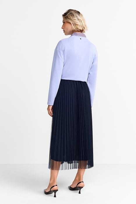 TULLE PLISSEE SKIRT MIDNIGHT BLUE 3