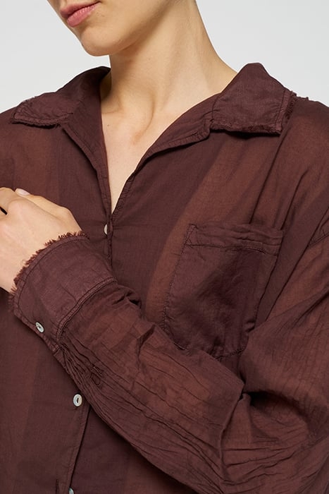 BOXY BLOUSE VOILE AUBERGINE 5