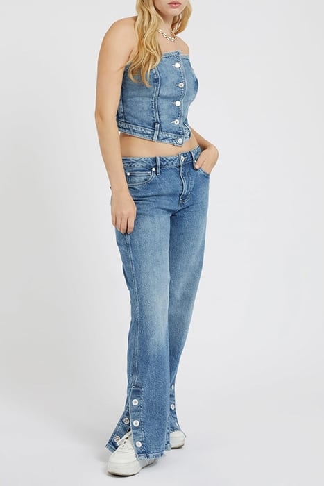 MAYA PANT BUTTON MARBLE. WASH. 3