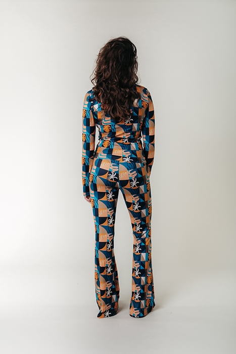 SMALL SCENERY PEACHED EXTRA FLARE PANTS TANGERINE 2