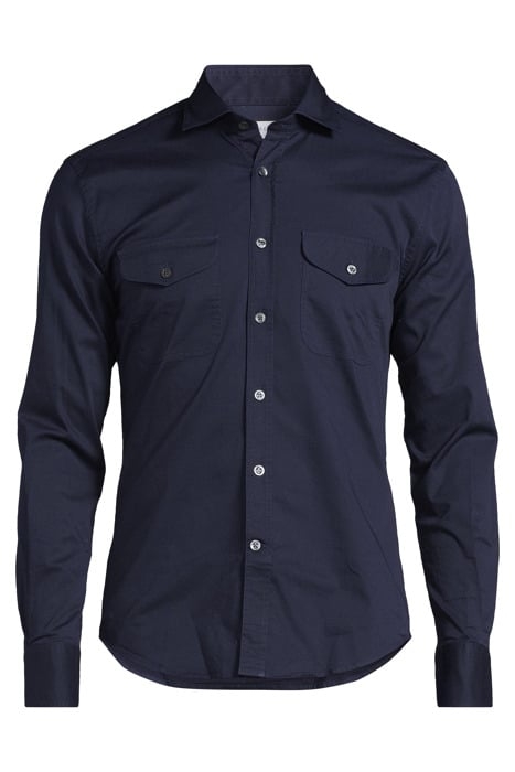 BOSCO STRETCH COTTON TWILL SHIRT NAVY - OUTLET PRICE 3