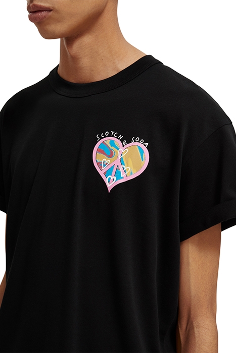 UNISEX BORN TO LOVE - SHORT SLEEVED TEE BLACK 7
