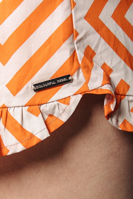 SENSA SQUARES RUFFLE SHORT BRIGHT ORANGE 5