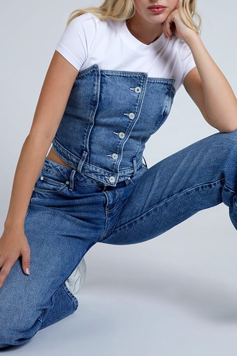 MAYA PANT BUTTON MARBLE. WASH. 7