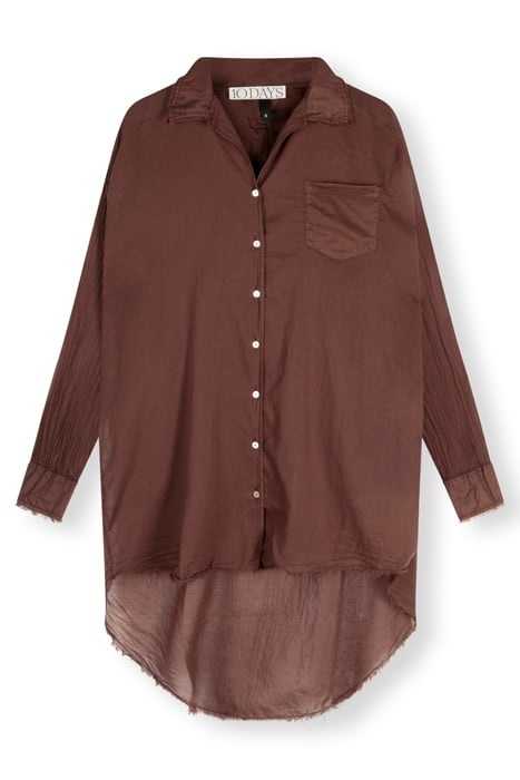 BOXY BLOUSE VOILE AUBERGINE 3