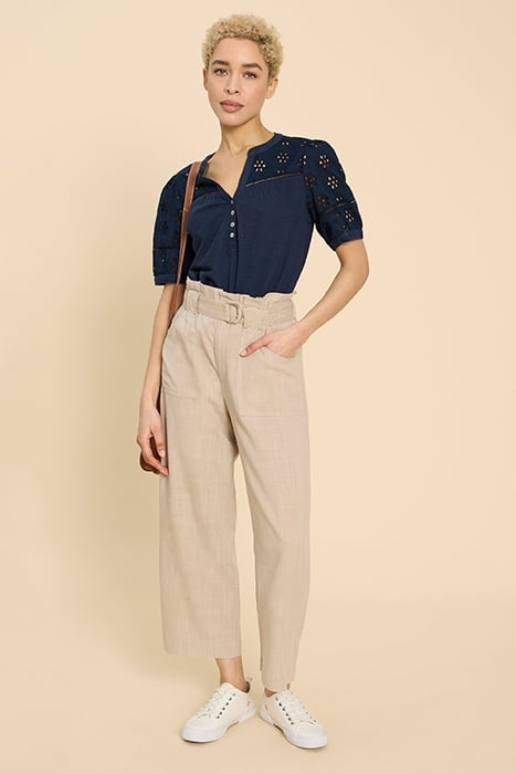 BELLA BRODERIE MIX TOP FRENCH NAVY 1