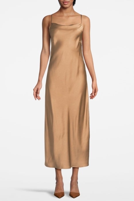 SATIN SLIPDRESS WITH BIAS CUT MISO 1