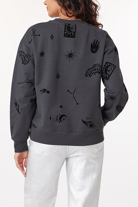 SWEATER WITH FLOCKING CLACK SAND / BLACK 2