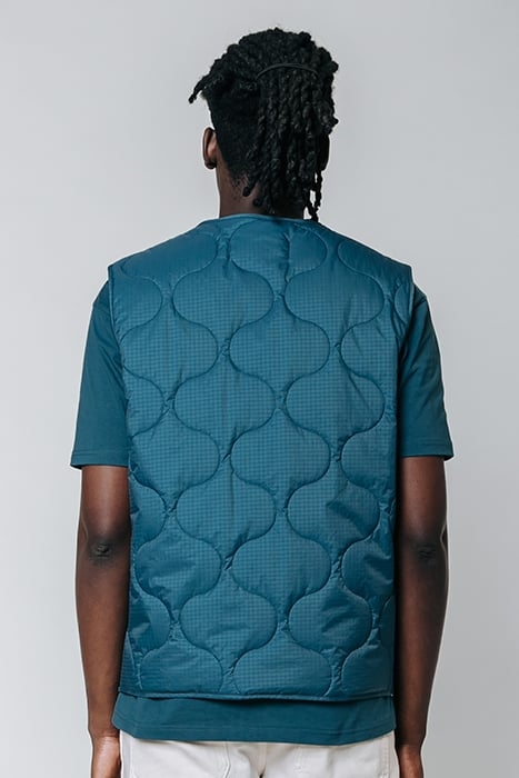BENI QUILTED BODYWARMER DARK TURQUOISE 2