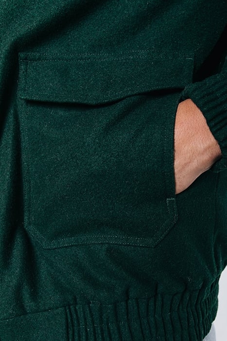 CHASE CONTRAST COLLAR JACKET DARK GREEN 4