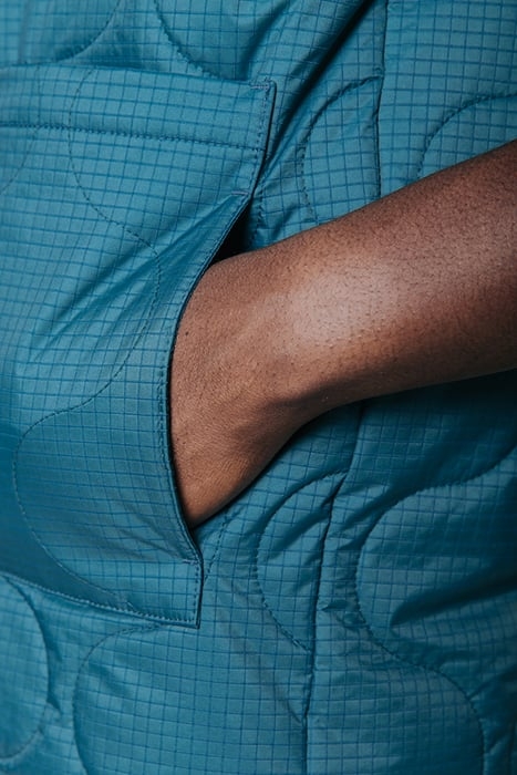 BENI QUILTED BODYWARMER DARK TURQUOISE 4