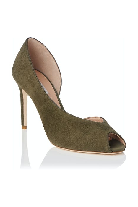 KAYLEIGH PEEP TOE COURT KHAKI 3