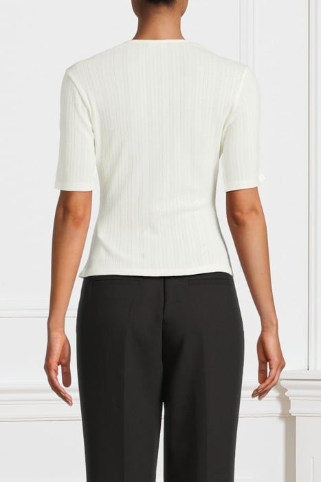 ALLISON TOP SHORT SLEEVE PALE BLOUSE PEARL 2