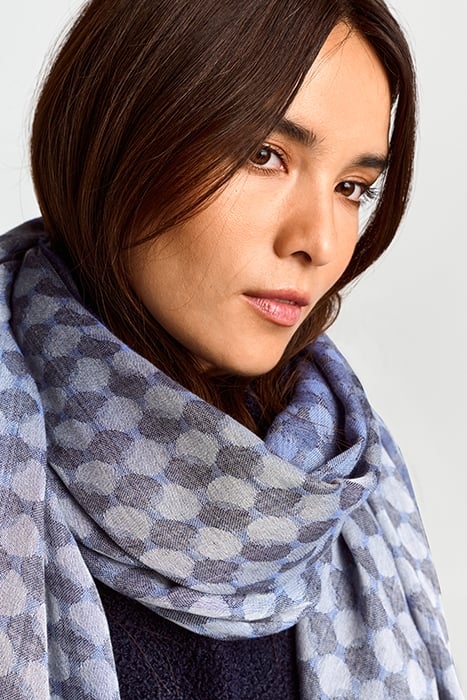 JACQUARD SCARF MIDNIGHT BLUE 2