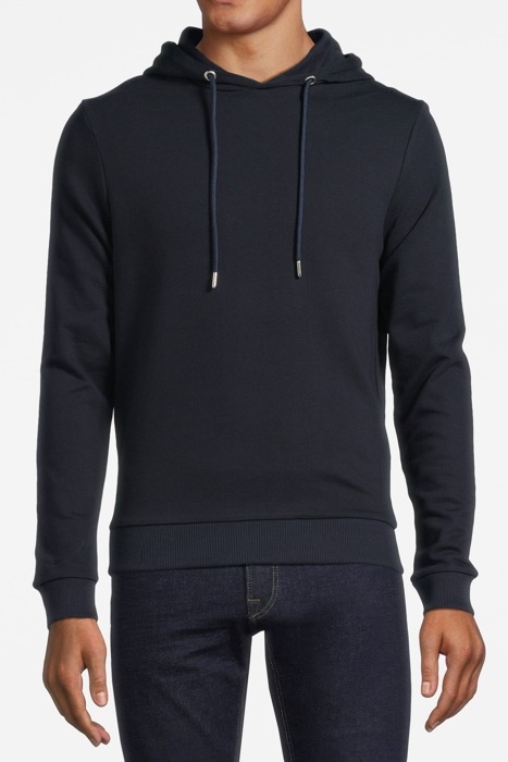 BRAYDON HOODED COTTON SWEATSHIRT NAVY - OUTLET PRICE 1