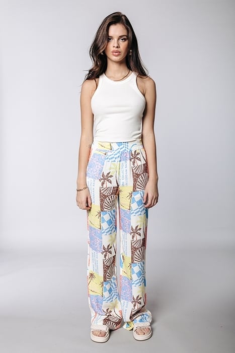 MELODY PATCHWORK STRAIGHT PANTS MULTICOLOR 1