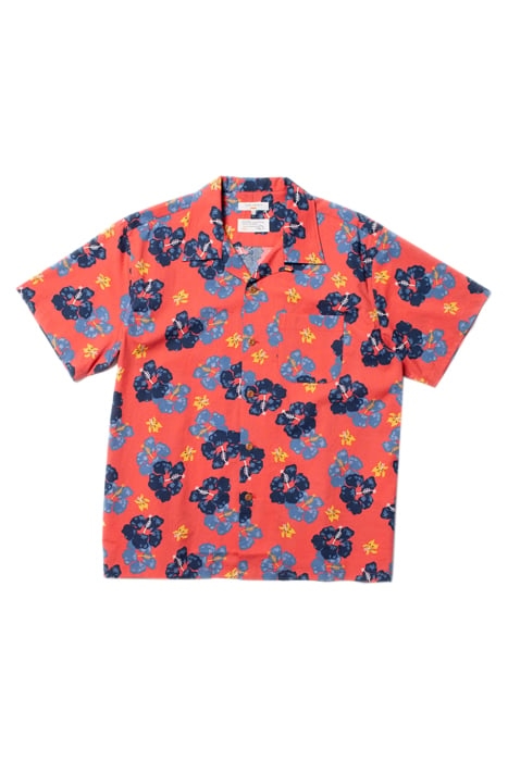 ARTHUR FLOWER HAWAII SHIRT RED 2