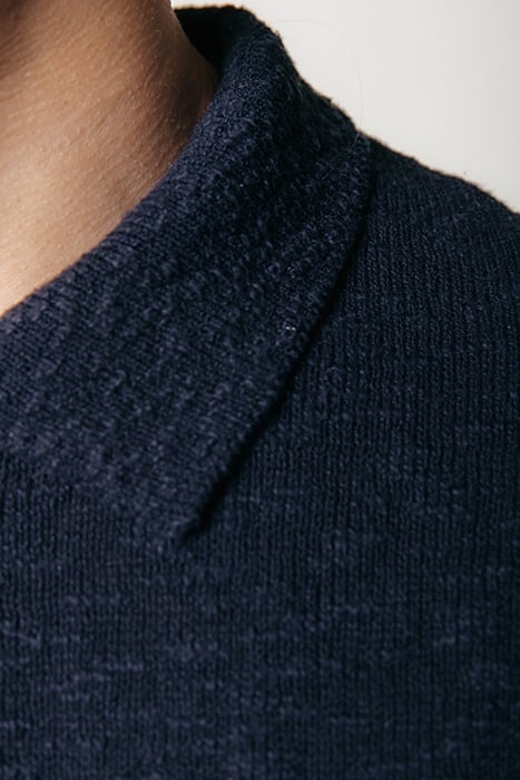 TOBY SLUB ZIP POLO DEEPEST BLUE 4