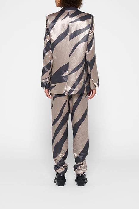 SATIN BLAZER ZEBRA WARM TAUPE 2