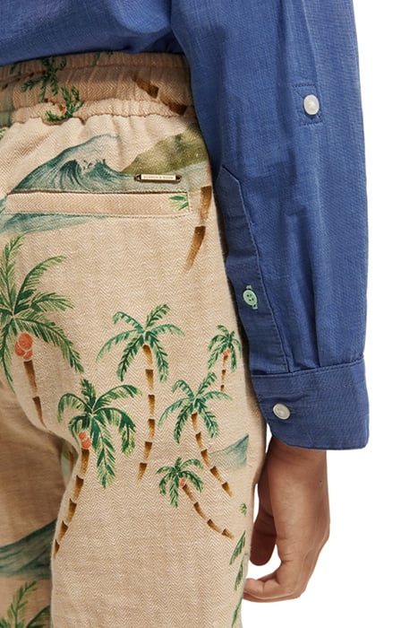 BOYS ALL-OVER PRINTED LINEN BLEND DRESSED SHORTS COMBO B 8