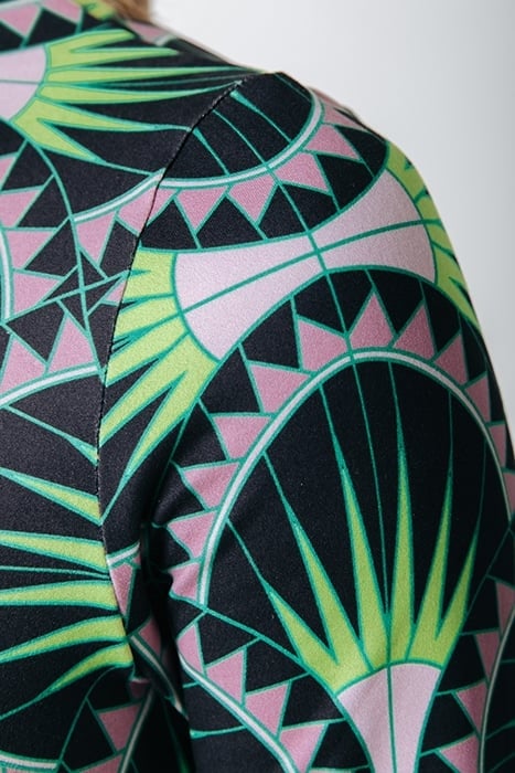 NEYO GRAPHIC PEACHED TURTLENECK TOP BRIGHT GREEN 4