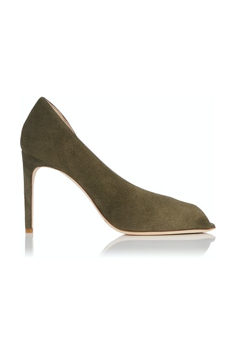 KAYLEIGH PEEP TOE COURT KHAKI 1