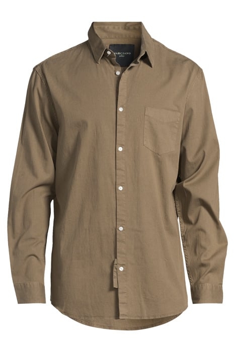 CHARLES ITALIAN COLL OLIVE CASUAL SHIRT MORNING 3