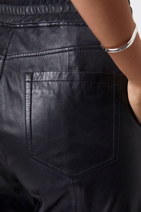 KUNO LEATHER JOGGER PANTS RAVEN 6