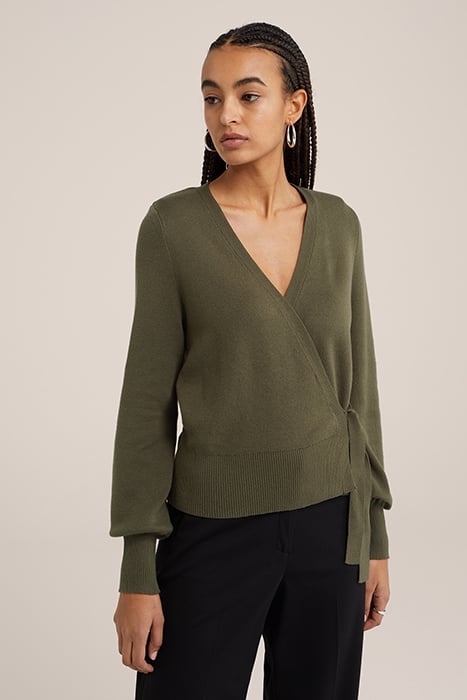 CARDIGAN OLIVE GREEN 1