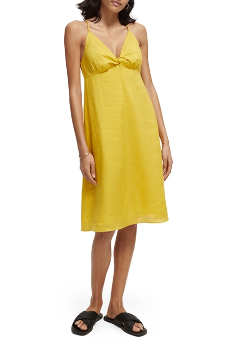 LINEN SHORT SLIP DRESS PINEAPPLE 2